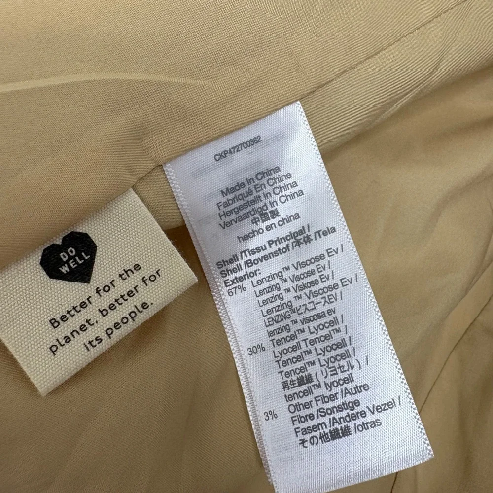 Madewell Caldwell Short Blazer Tan Double Breasted Cropped Jacket‎ XS